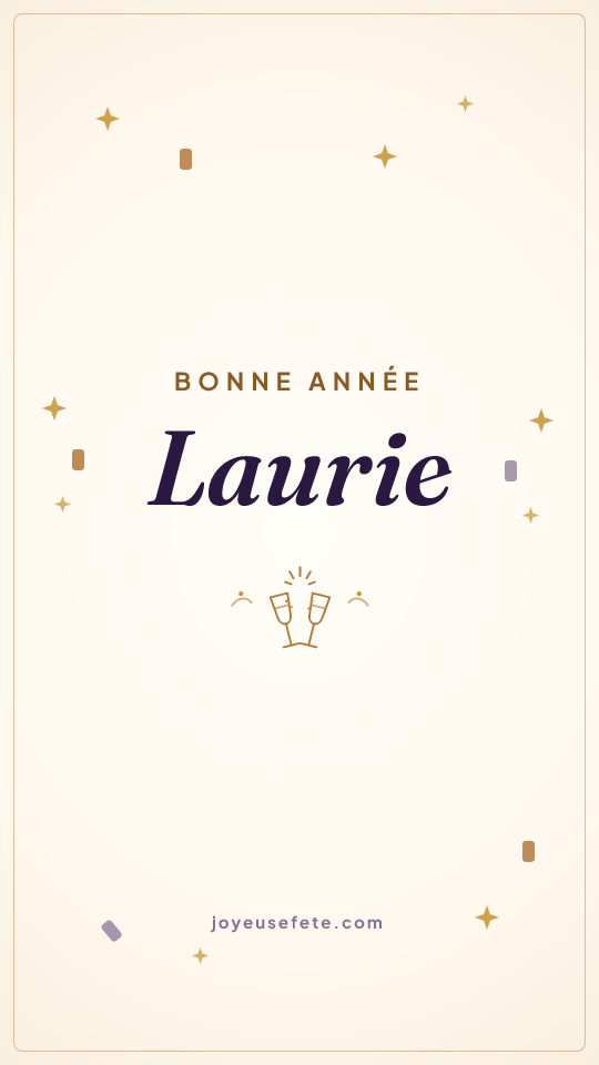 Image « Bonne année Laurie » au format story