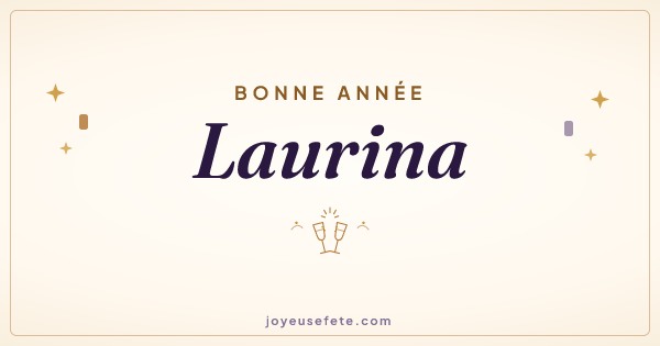 Image « Bonne année Laurina » au format large