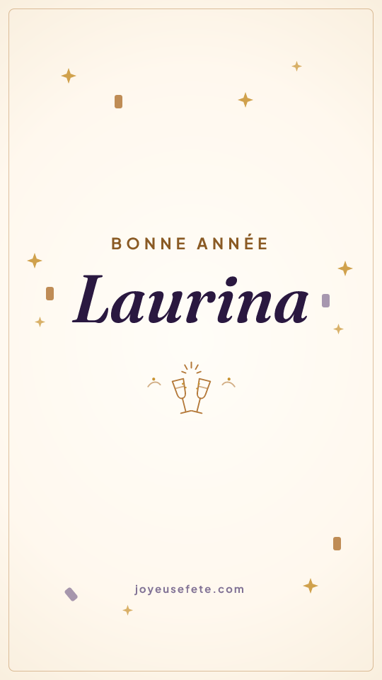 Image « Bonne année Laurina » au format story