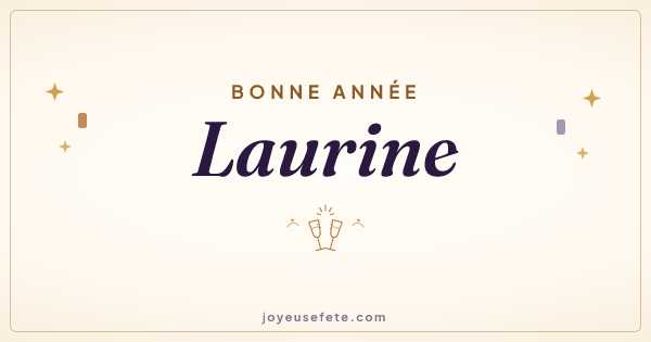 Image « Bonne année Laurine » au format large