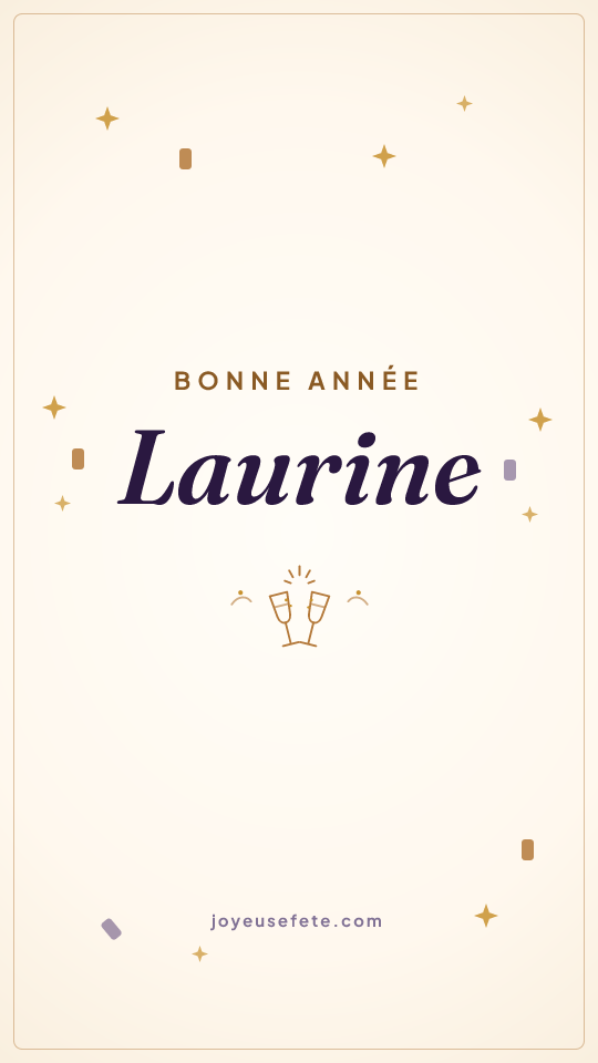 Image « Bonne année Laurine » au format story