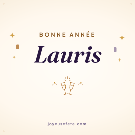 Image carrée « Bonne année Lauris » pour WhatsApp