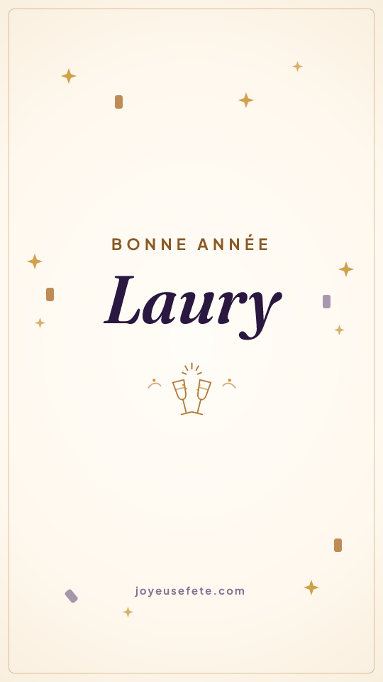 Image « Bonne année Laury » au format story