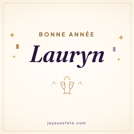 Image carrée « Bonne année Lauryn » pour WhatsApp