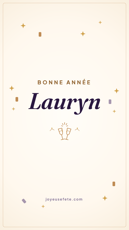 Image « Bonne année Lauryn » au format story