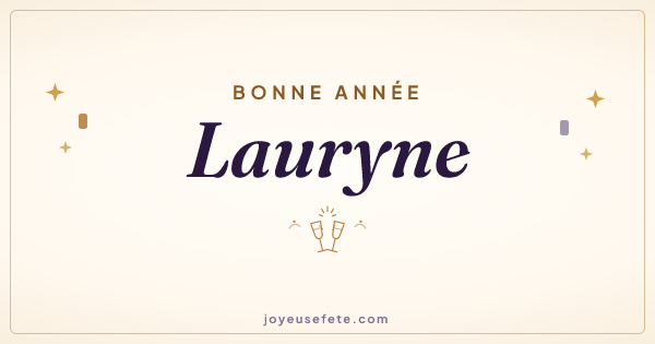 Image « Bonne année Lauryne » au format large