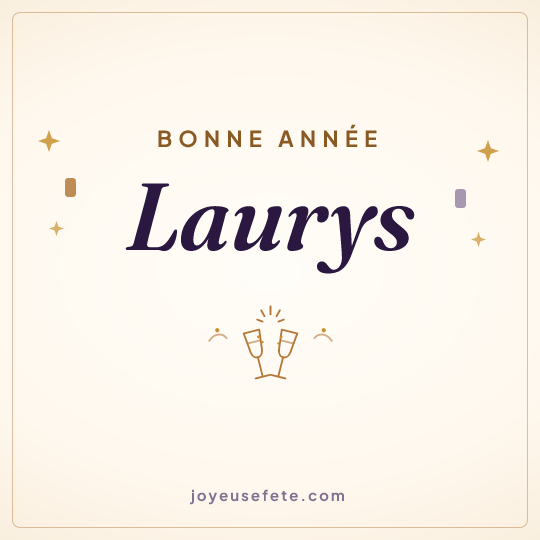 Image carrée « Bonne année Laurys » pour WhatsApp