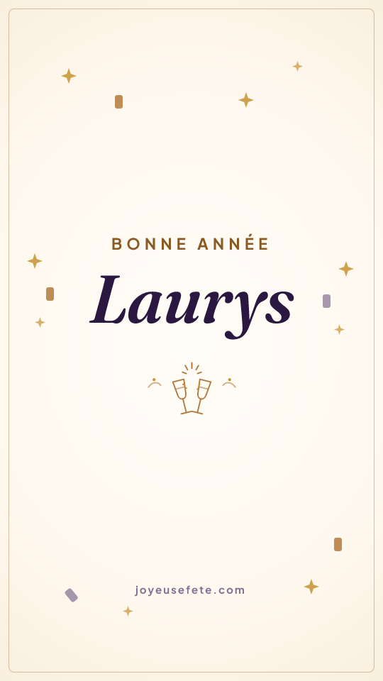 Image « Bonne année Laurys » au format story