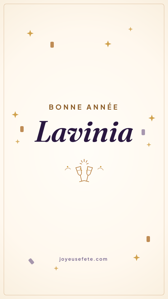 Image « Bonne année Lavinia » au format story