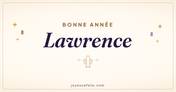 Image « Bonne année Lawrence » au format large