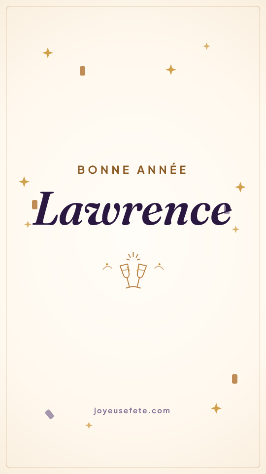 Image « Bonne année Lawrence » au format story