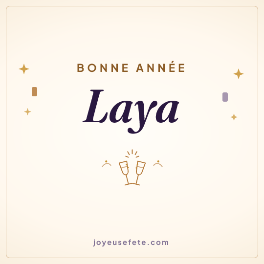 Image carrée « Bonne année Laya » pour WhatsApp