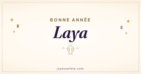 Image « Bonne année Laya » au format large