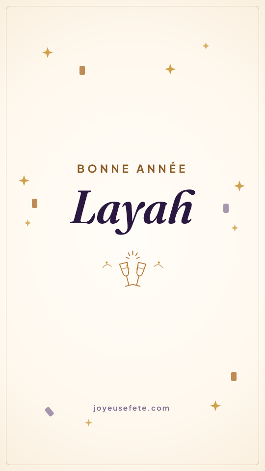 Image « Bonne année Layah » au format story
