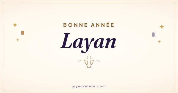 Image « Bonne année Layan » au format large