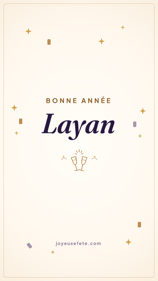 Image « Bonne année Layan » au format story