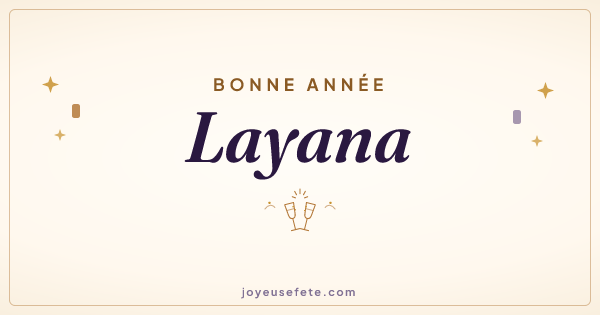 Image « Bonne année Layana » au format large
