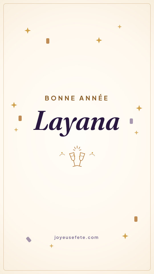Image « Bonne année Layana » au format story