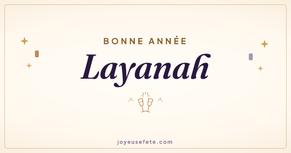 Image « Bonne année Layanah » au format large
