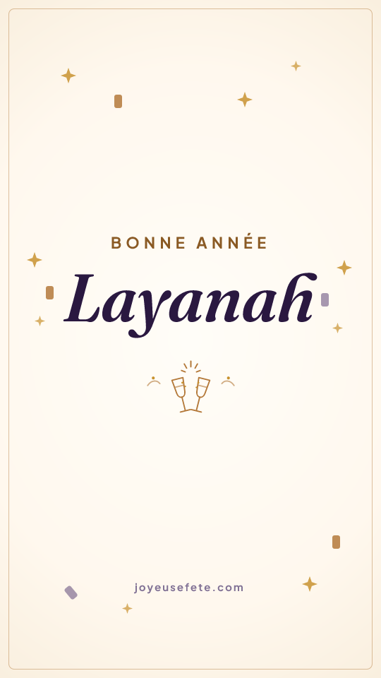 Image « Bonne année Layanah » au format story