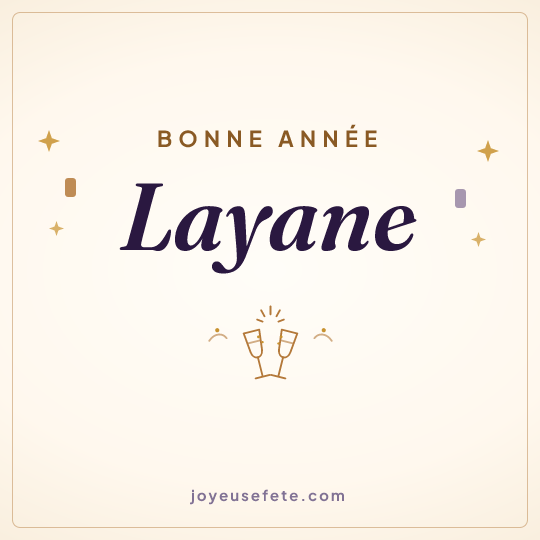 Image carrée « Bonne année Layane » pour WhatsApp