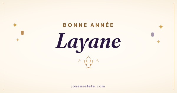 Image « Bonne année Layane » au format large