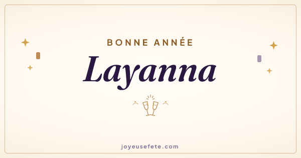Image « Bonne année Layanna » au format large