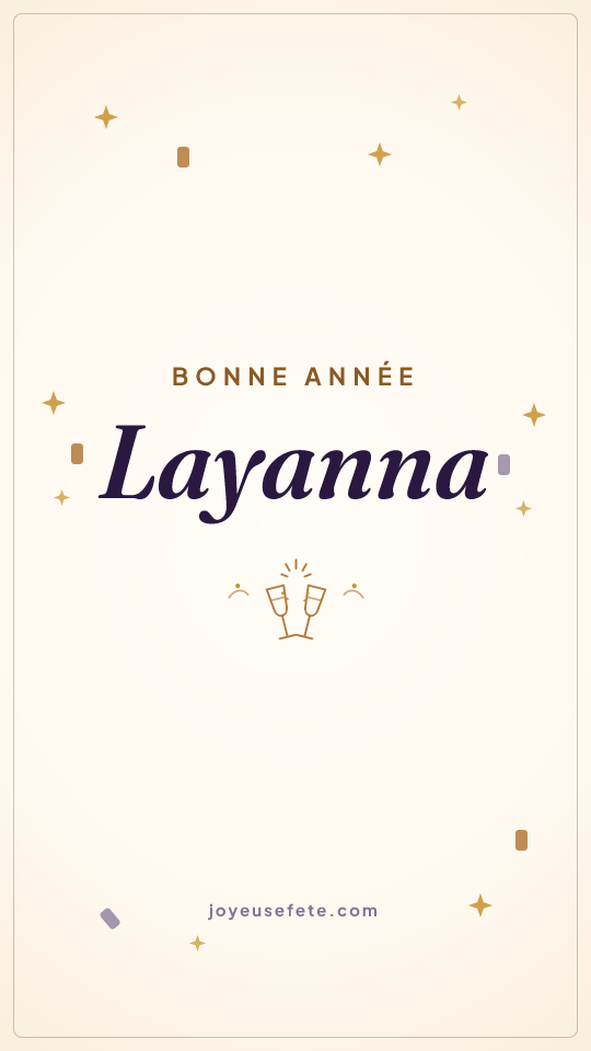 Image « Bonne année Layanna » au format story