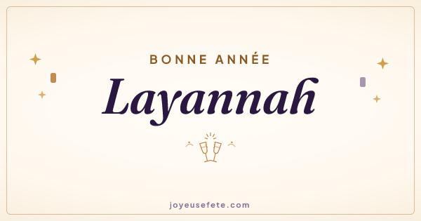 Image « Bonne année Layannah » au format large