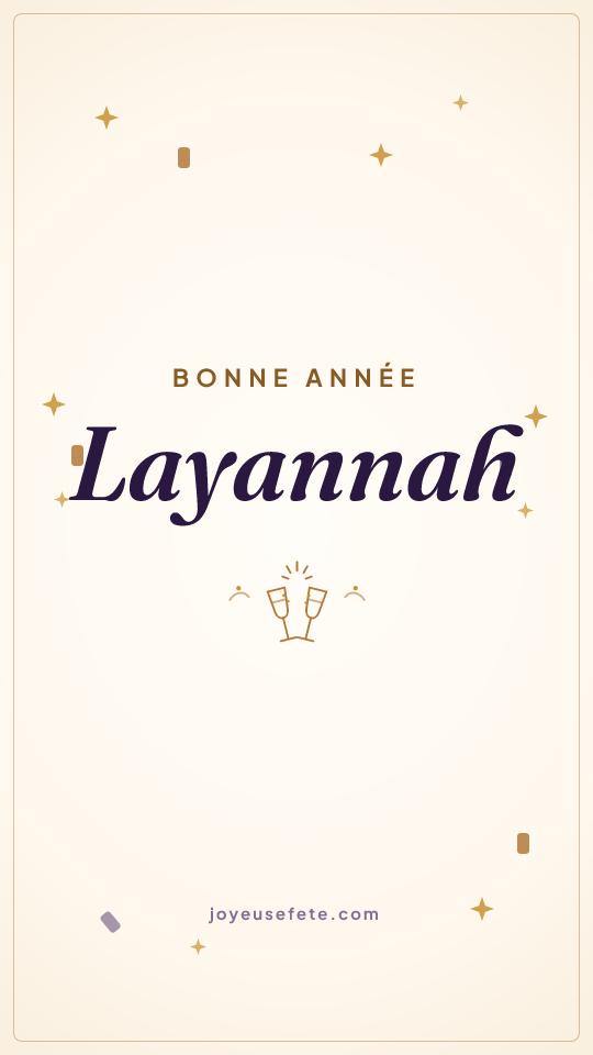 Image « Bonne année Layannah » au format story