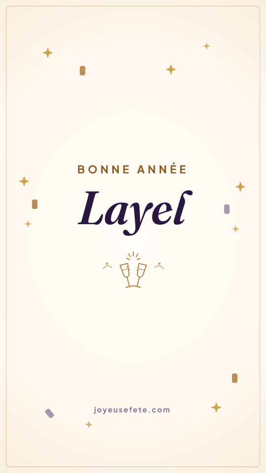 Image « Bonne année Layel » au format story