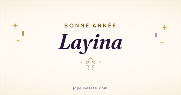 Image « Bonne année Layina » au format large