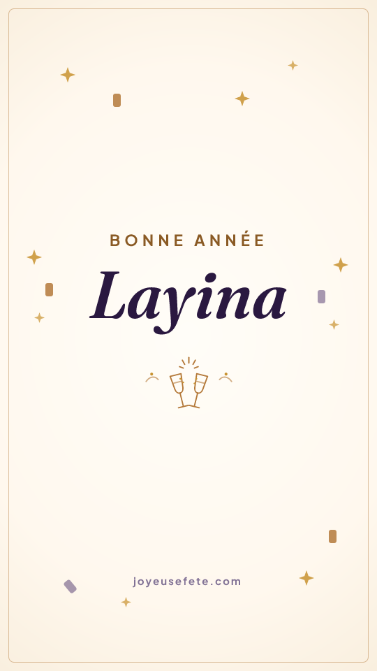 Image « Bonne année Layina » au format story