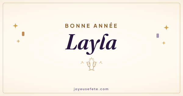 Image « Bonne année Layla » au format large