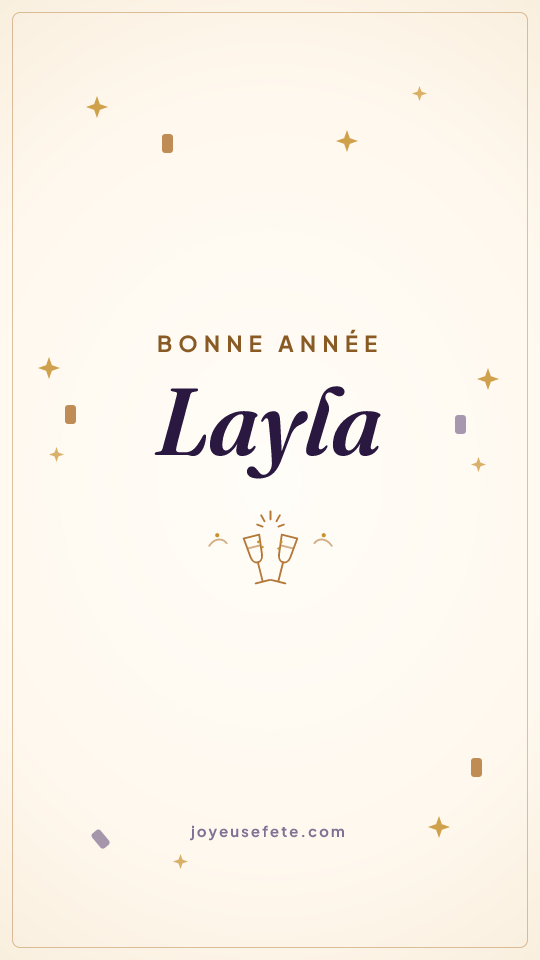 Image « Bonne année Layla » au format story
