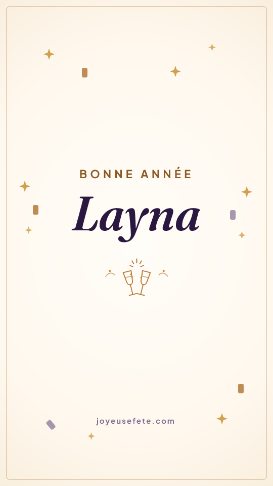 Image « Bonne année Layna » au format story