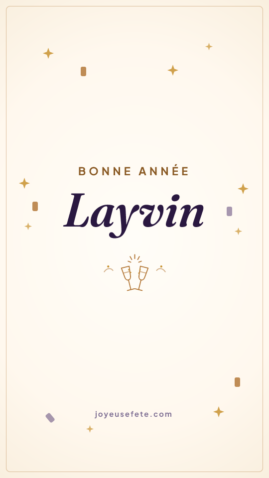 Image « Bonne année Layvin » au format story