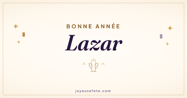 Image « Bonne année Lazar » au format large