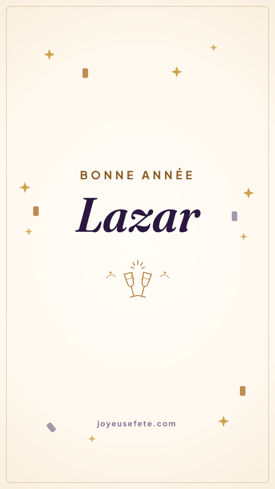 Image « Bonne année Lazar » au format story