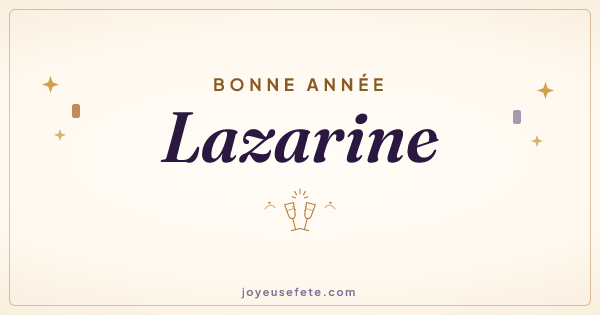 Image « Bonne année Lazarine » au format large