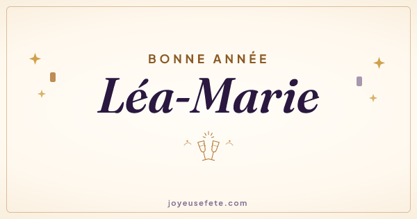 Image « Bonne année Léa-Marie » au format large