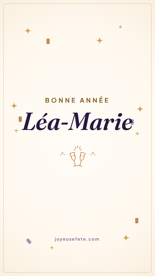 Image « Bonne année Léa-Marie » au format story