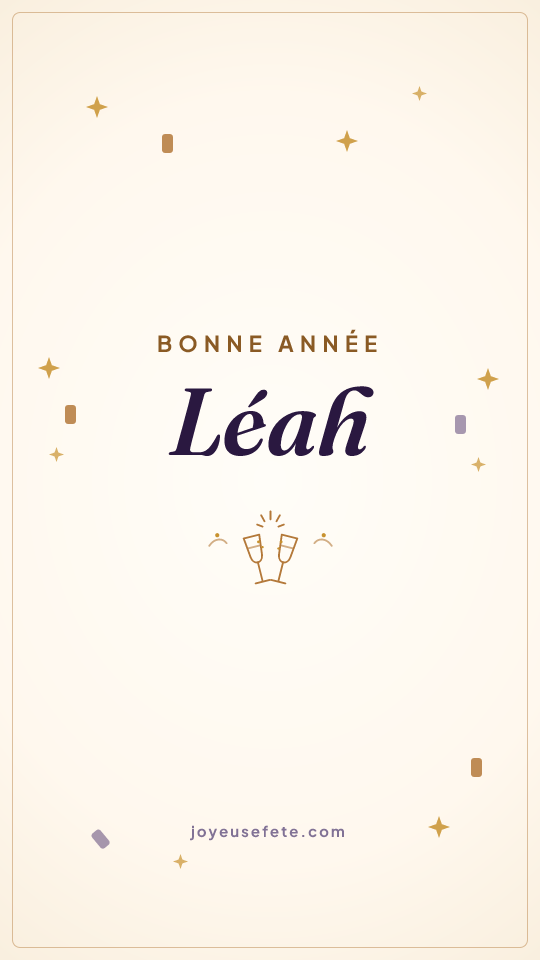 Image « Bonne année Léah » au format story