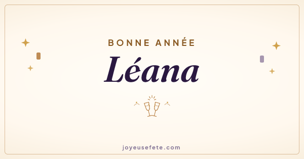 Image « Bonne année Léana » au format large
