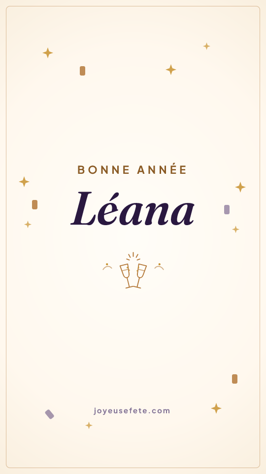 Image « Bonne année Léana » au format story