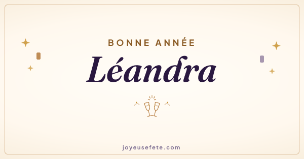 Image « Bonne année Léandra » au format large