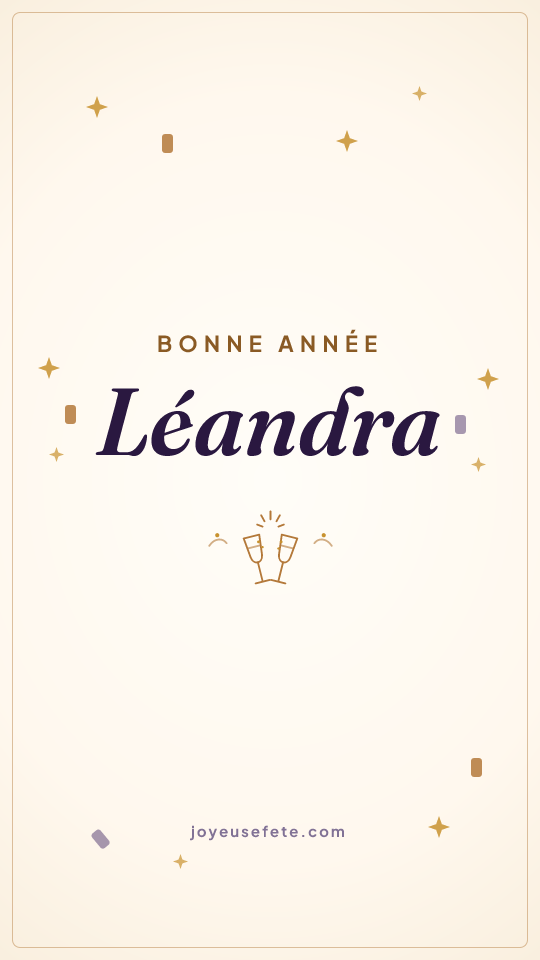 Image « Bonne année Léandra » au format story