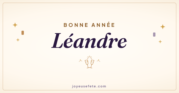 Image « Bonne année Léandre » au format large