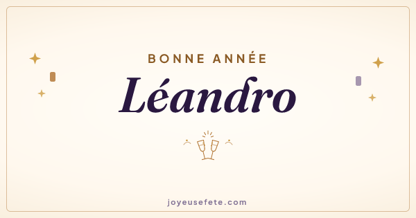 Image « Bonne année Léandro » au format large