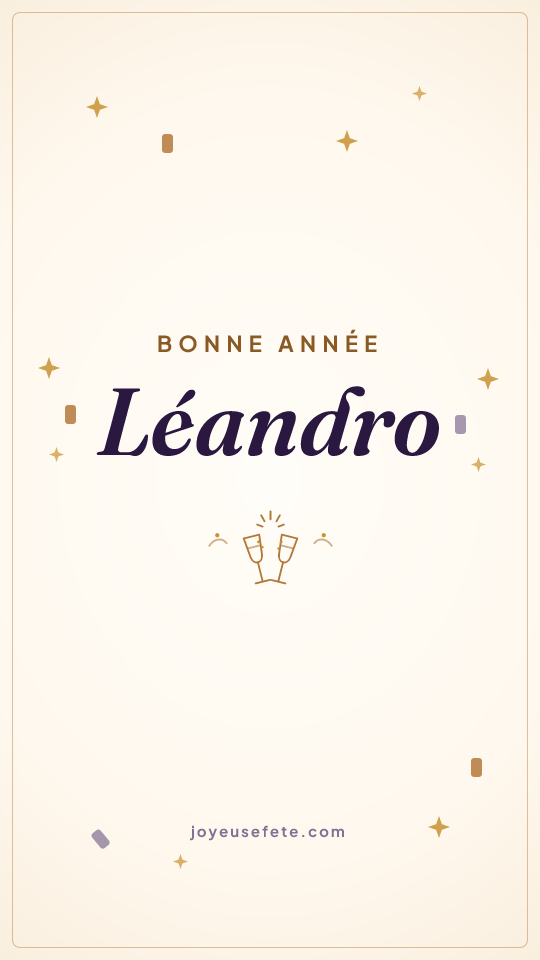 Image « Bonne année Léandro » au format story